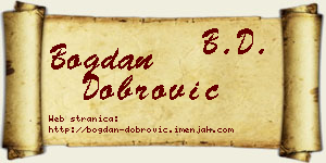 Bogdan Dobrović vizit kartica